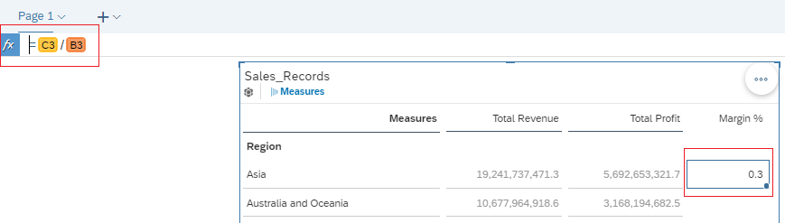 Column Calculation in SAP Analytics Cloud